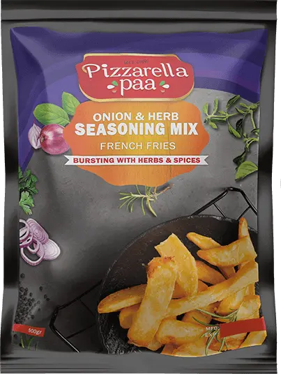 Pizzarella ادویه سیب زمینی سرخ کرده با طعم پیاز و سبزیجات 500 گرم پیزارلا